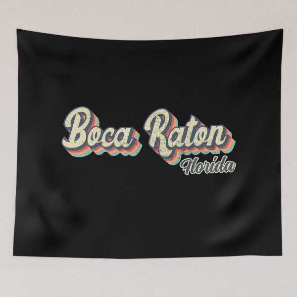 Item preview, Boca Raton City Florida Retro Vintage 70s rainbow designed and sold by Teelogic.