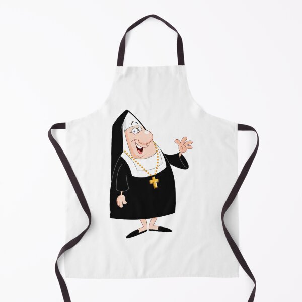 Funny Apron you can't scare me I was taught by nuns bar kitchen BBQ cooks chefs 