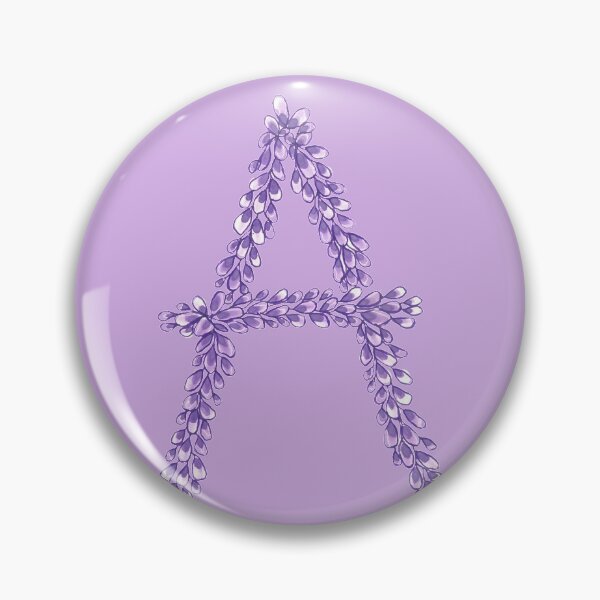 Item preview, Lavender Letter A Hand Drawn in Watercolor and Ink designed and sold by EndlessDoodles.