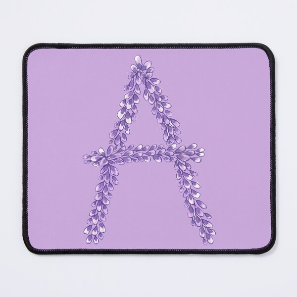 Item preview, Lavender Letter A Hand Drawn in Watercolor and Ink designed and sold by EndlessDoodles.