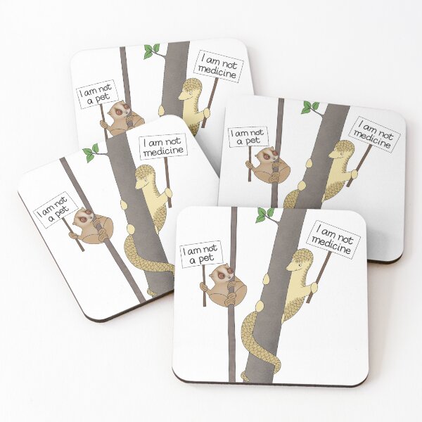 Item preview, Slow loris and pangolin designed and sold by RachelLShaw.