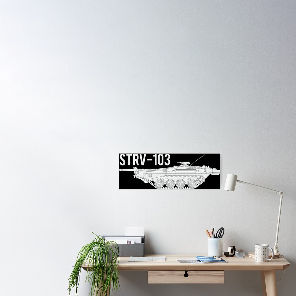 Main Battle Tank Strv 103b Poster For Sale By Faawray Redbubble