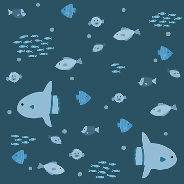 Artwork thumbnail, Fish Pattern by daisyandlime