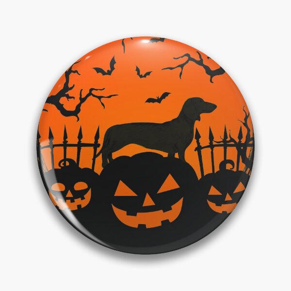 Aperçu de l'œuvre Chemise Halloween Teckel Et Lune créée et vendue par httdesign.