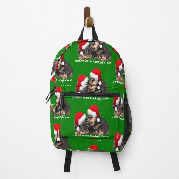 Item preview, Vector Santa Paws Is Coming To Town Christmas On Festive Green designed and sold by taiche.