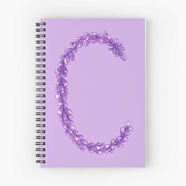 Item preview, Lavender Letter C Hand Drawn in Watercolor and Ink designed and sold by EndlessDoodles.