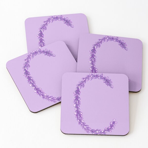 Item preview, Lavender Letter C Hand Drawn in Watercolor and Ink designed and sold by EndlessDoodles.