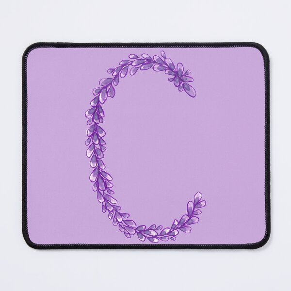 Item preview, Lavender Letter C Hand Drawn in Watercolor and Ink designed and sold by EndlessDoodles.