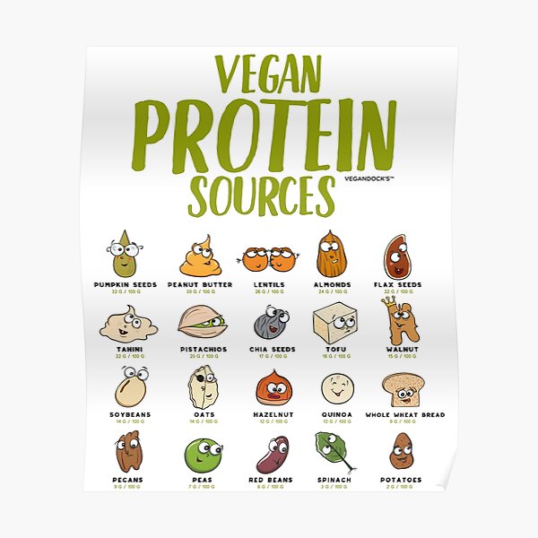 Vegane Proteinquellen Poster