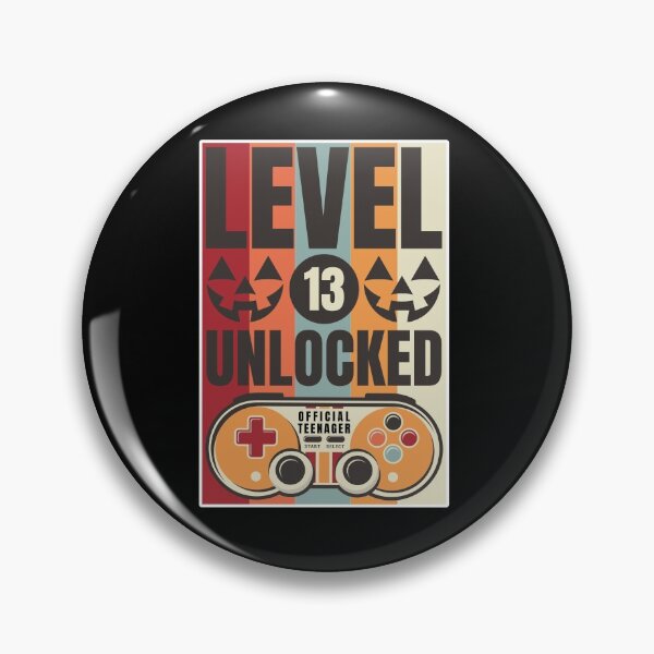 Item preview, Level 13 Unlocked | Thirteenth Birthday Halloween designed and sold by GravitiTees.