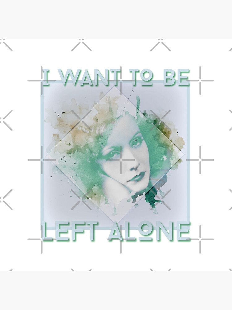 Disover Greta Garbo I Want To Be Left Alone watercolour digital graphic Premium Matte Vertical Poster