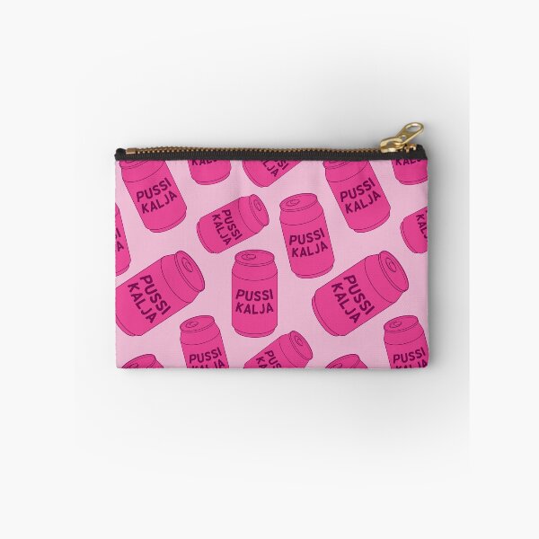 Item preview, Pussikalja fuchsia pink beer can pattern - When you bring a bag of beer for picnic in Finland designed and sold by FinYen.