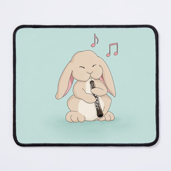 Item preview, Cute Rabbit Playing Oboe designed and sold by Jazznote.