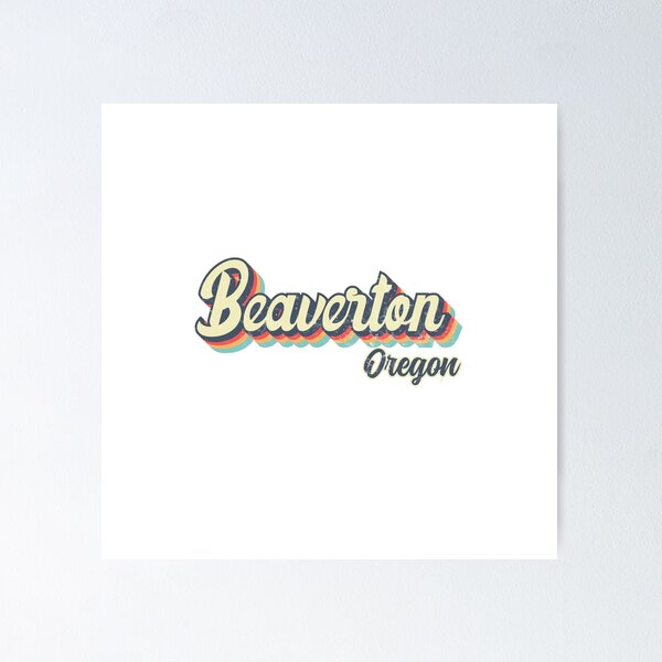 Item preview, Beaverton City Oregon Retro Vintage 70s rainbow designed and sold by Teelogic.