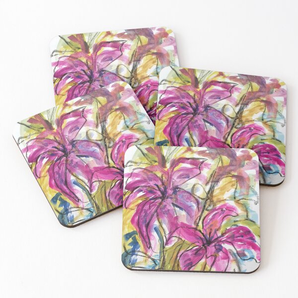Item preview, Pink lilies designed and sold by Bonnyview Studio.