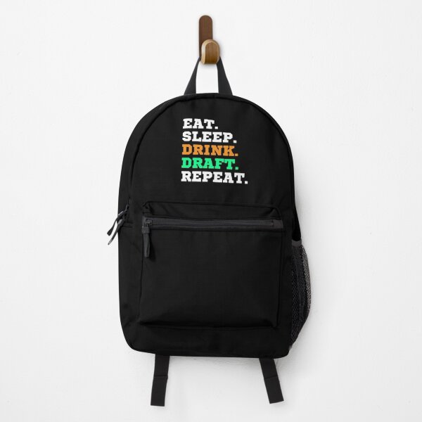 Item preview, Eat Sleep Drink Draft Repeat (White Text)- Fantasy Football League (FFL) designed and sold by CaitU.