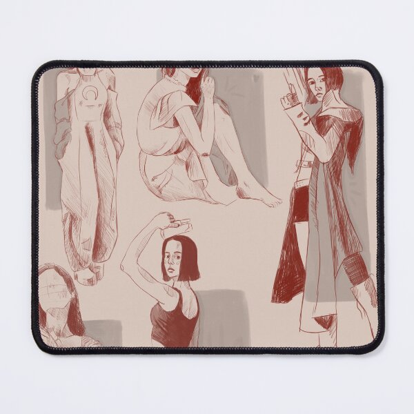 Item preview, Girl's sketches in red colors designed and sold by darkmoonlight-.