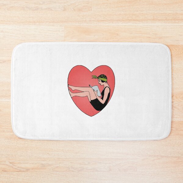 Item preview, Lady in a heart reading something a book designed and sold by greengoodnich.