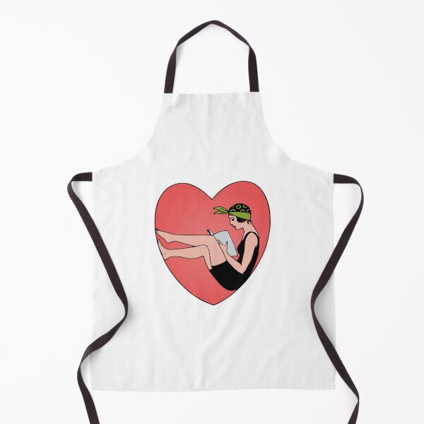 Item preview, Lady in a heart reading something a book designed and sold by greengoodnich.