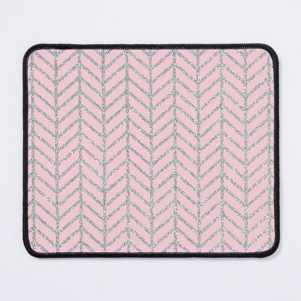 Item preview, Glitzy Silver Herringbone + Pink designed and sold by NolkDesign.