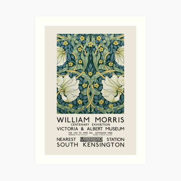 WILLIAM MORRIS - Victoria & Albert Museum Exhibition Art Print