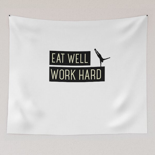 Item preview, Eat well, work hard designed and sold by CaliProducts.