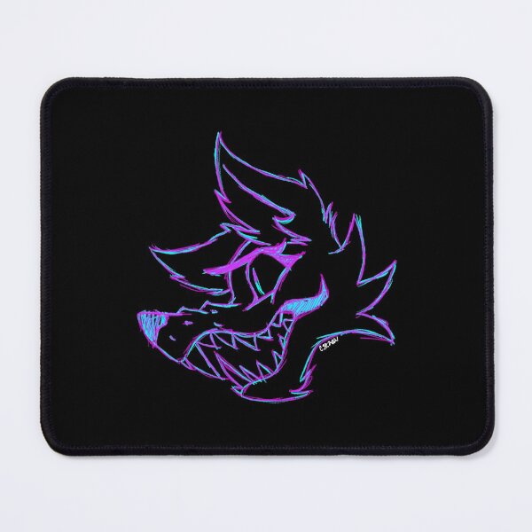 Item preview, Neon Rave Wolf Outline designed and sold by Cres-Cartoons.