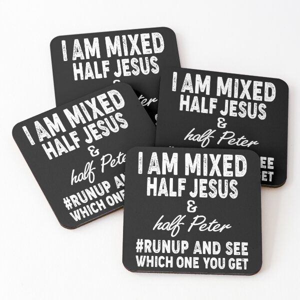 Item preview, I Am Mixed Half Jesus And Half Peter Christian Vintage designed and sold by timothybakerhi.