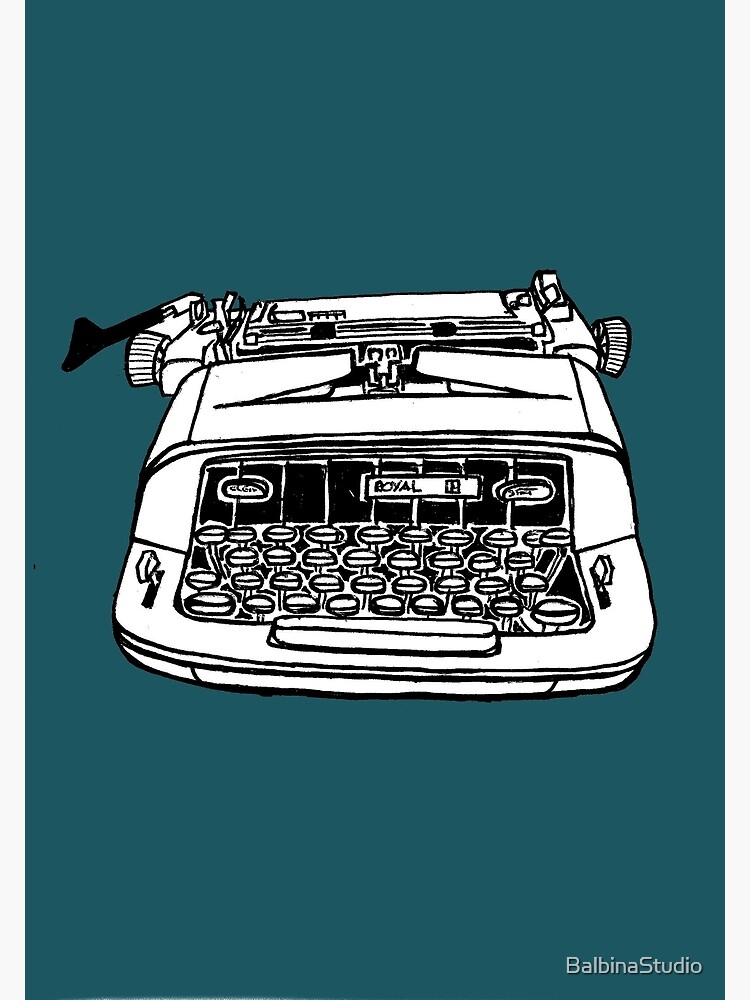 "Royal Typewriter" Poster by BalbinaStudio Redbubble