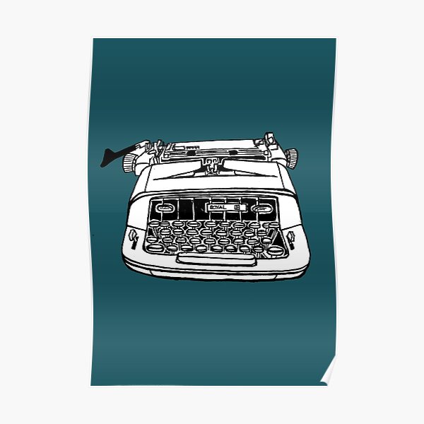 "Royal Typewriter" Poster by BalbinaStudio Redbubble