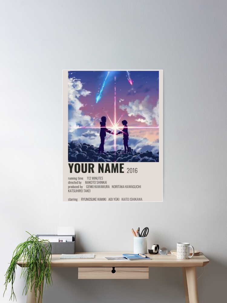 Your Name Minimalist Poster  Minimalist poster, Anime reccomendations,  Anime movies