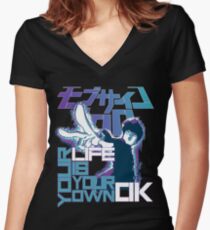 Your Life Is Your Own Ok - Mob Psycho 100 Women's Fitted V-Neck T-Shirt