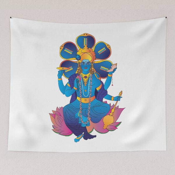 Aperçu de l'œuvre -shirt seigneur Vishnu | seigneur Vishnu art | illustration du seigneur vishnu créée et vendue par KARTICK DUTTA.