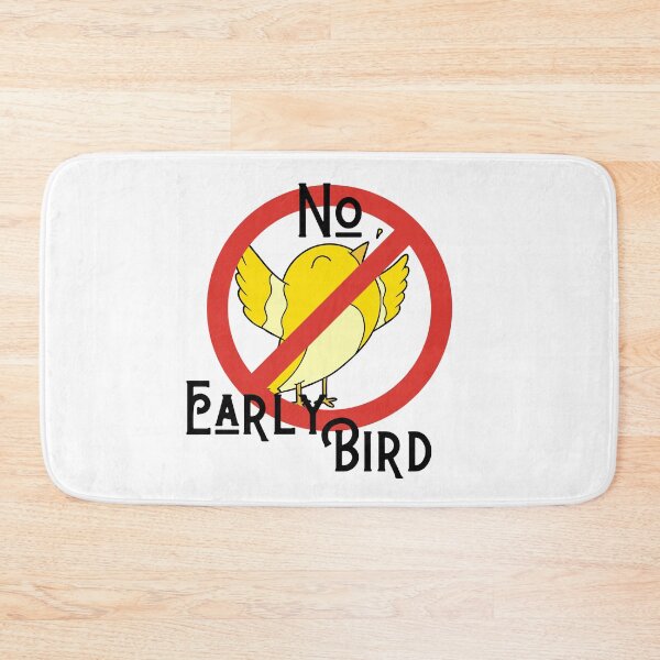 Item preview, The early bird - no early birds - fun Morgenmuffel design designed and sold by Whiskylover.
