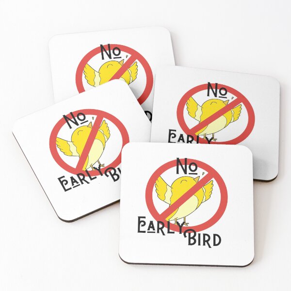Item preview, The early bird - no early birds - fun Morgenmuffel design designed and sold by Whiskylover.