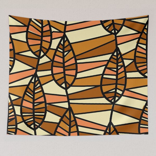 Item preview, Abstract Leaves Burnt Orange Autumn Pattern designed and sold by Tamas Das.