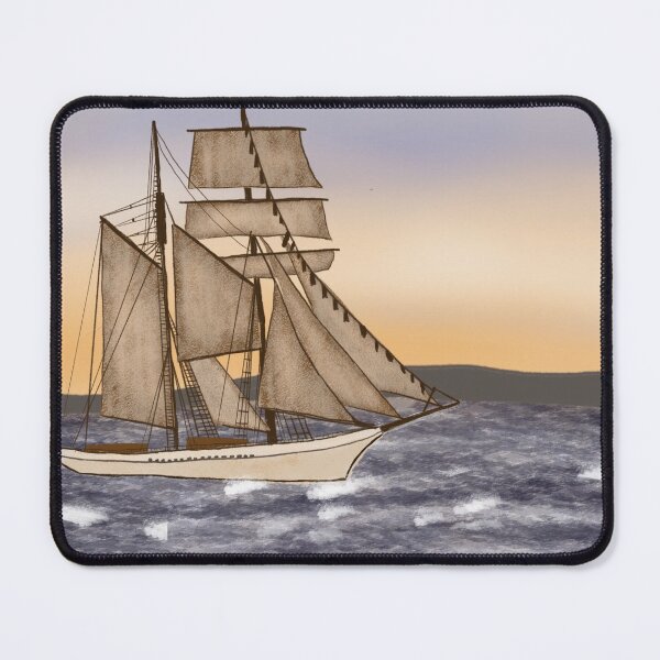 Item preview, Sailboat on the Ocean with a Sunset designed and sold by InspiredPamjoy.