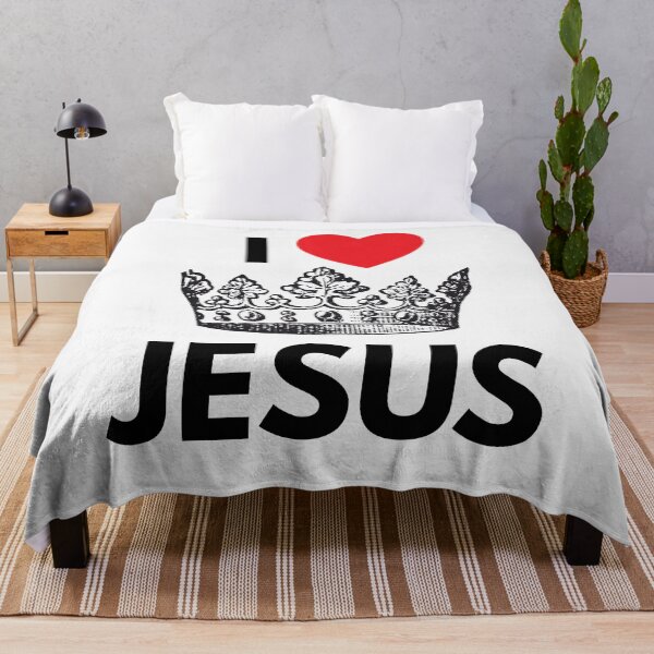Aperçu de l'œuvre J'AIME LE ROI JESUS (NOIR) créée et vendue par BravenWild.