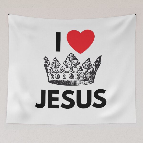 Artikelvorschau, ICH LIEBE KÖNIG JESUS (SCHWARZ) entworfen und verkauft von BravenWild.