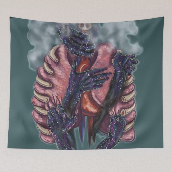 Item preview, Bated Breath | Artistic Lungs Illustration designed and sold by Karli Mogen.