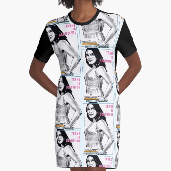 Trans is Beautiful Graphic T-Shirt Dress