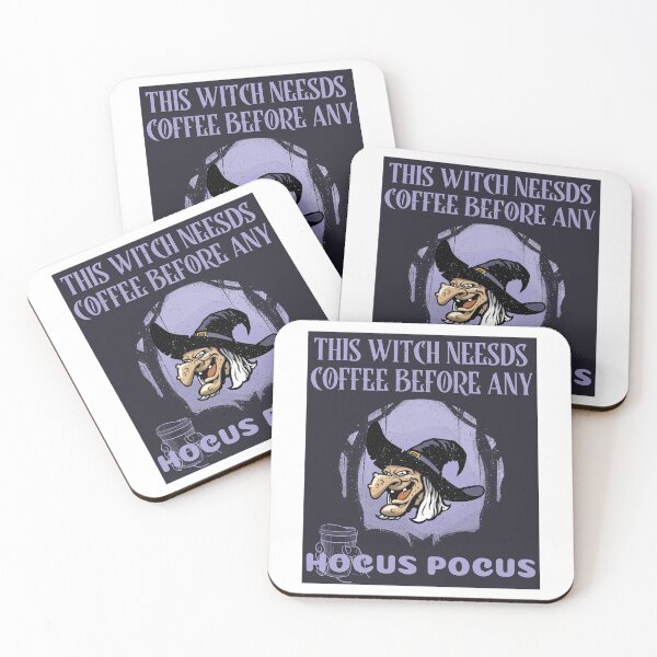 Item preview, This Witch Needs Coffee Before Any Hocus Pocus designed and sold by crazydotdesigns.