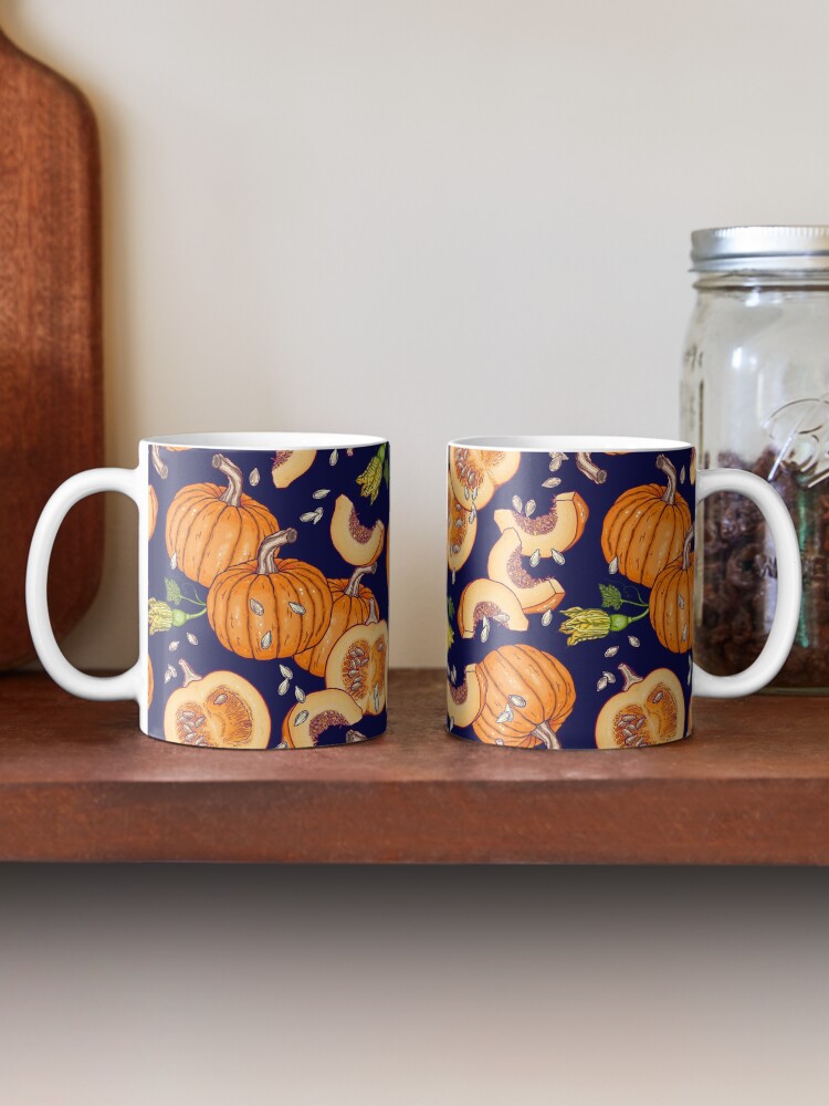 Alternate view of Pumpkin night life pattern Coffee Mug