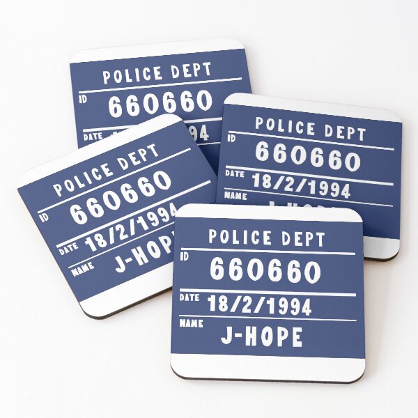 Item preview, J-hope - Police Dept Numbers designed and sold by JColine.
