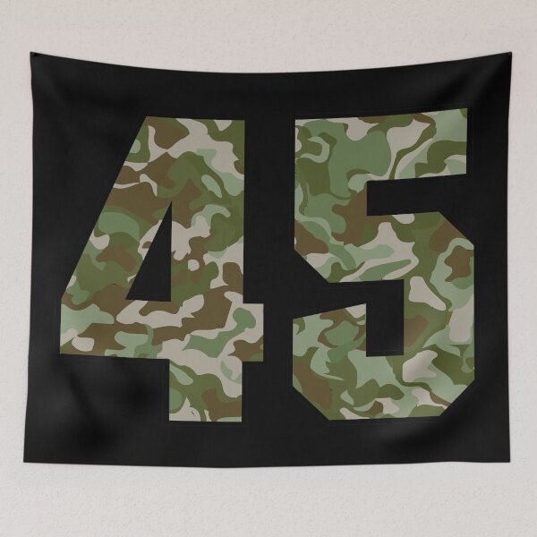 Item preview, Army Camo Number Forty-Five Veteran Lucky Number 45 designed and sold by Urosek.