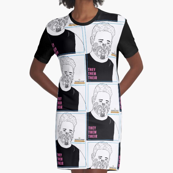 They Them Their Graphic T-Shirt Dress