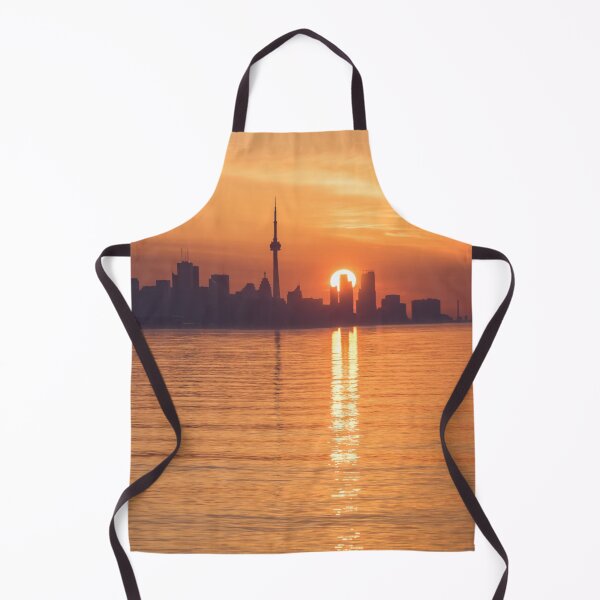 Item preview, Sun Disk Carved by Skyscrapers - Toronto Skyline Sunrise in Orange and Purple designed and sold by Georgia Mizuleva.