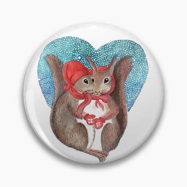 Item preview, Squirrel lovers  hearts designed and sold by Marianne Elvan Barfoed.