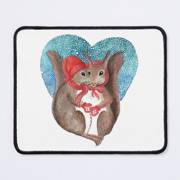 Item preview, Squirrel lovers  hearts designed and sold by Marianne Elvan Barfoed.