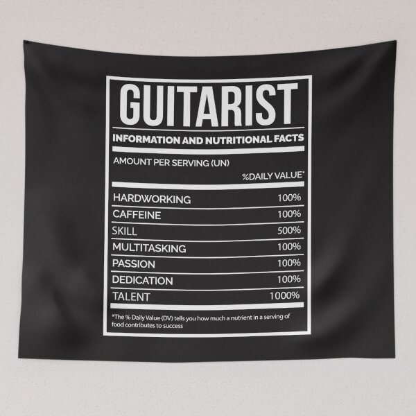 Item preview, Guitarist Funny Guitar Nutrition Label for Women Classic designed and sold by JosephdPurvis.